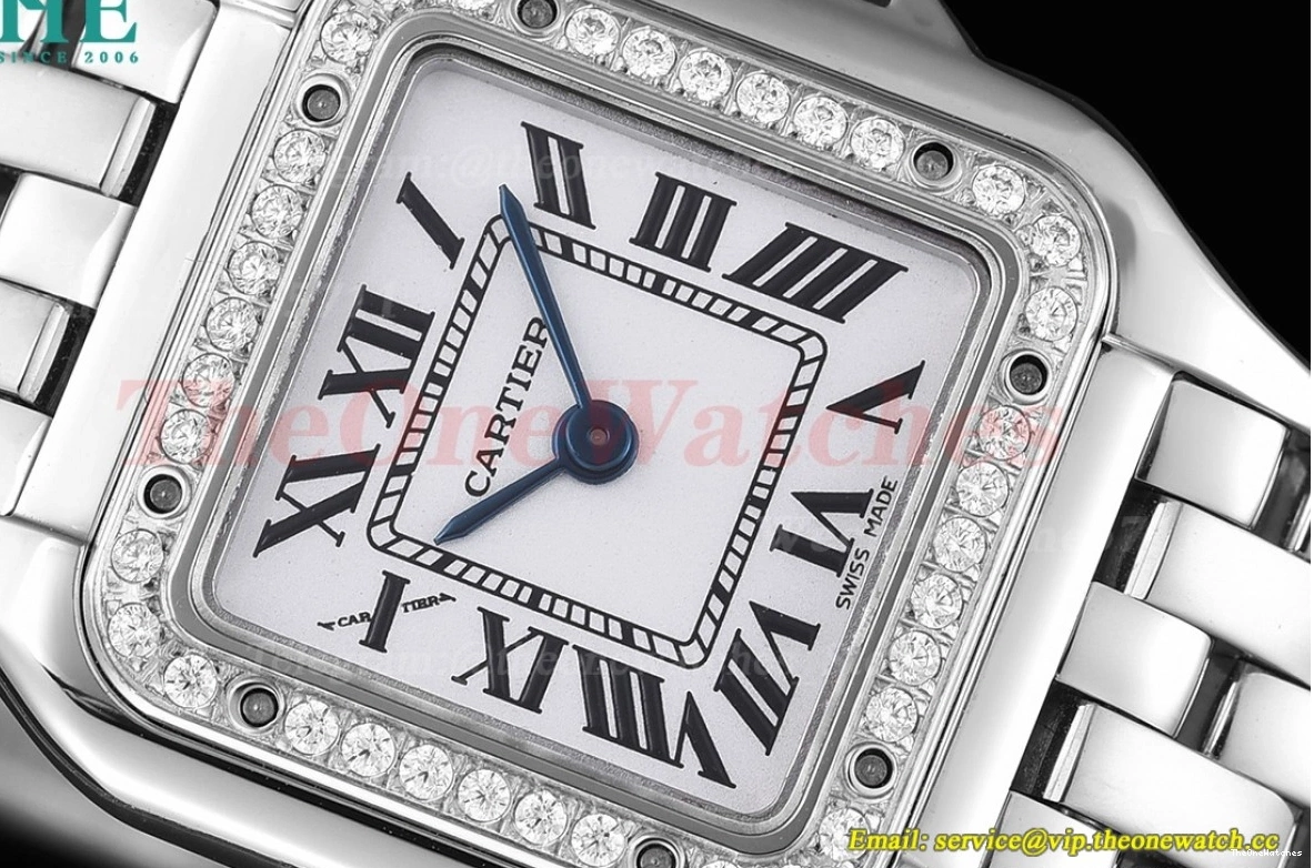 Ladies Dial Qtz De Secrete Swiss 22mm Panthere SS 8848F Dia White SS 1219